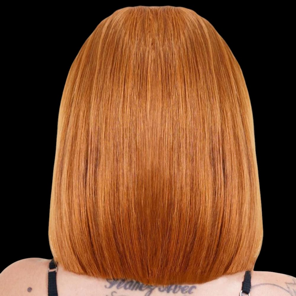 Cinnamon 13x4 Transparent Lace Front 100% Human Hair Bob Wig by Private Label