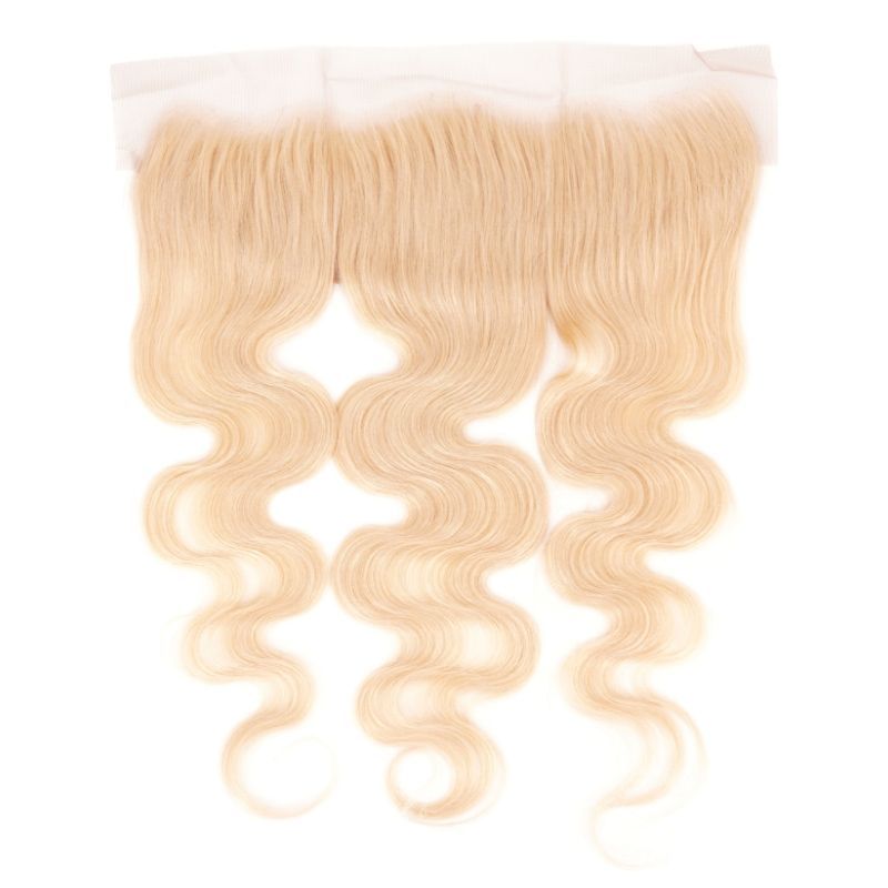 Blonde Body Wave 13x4 Transparent Lace Human Hair Frontal by Private Label