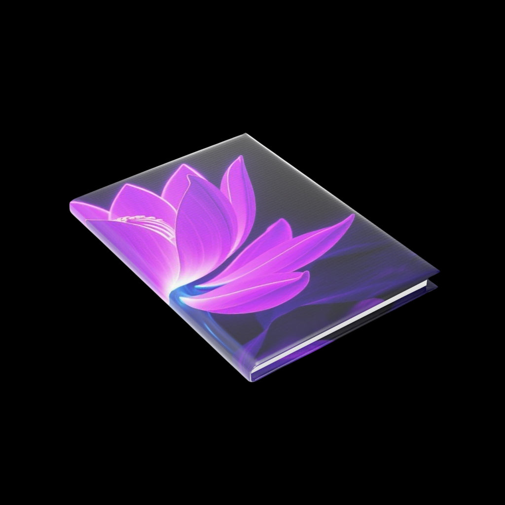 Royal Aura: Lotus Flower Hardcover Notebook with Puffy Covers by Printify