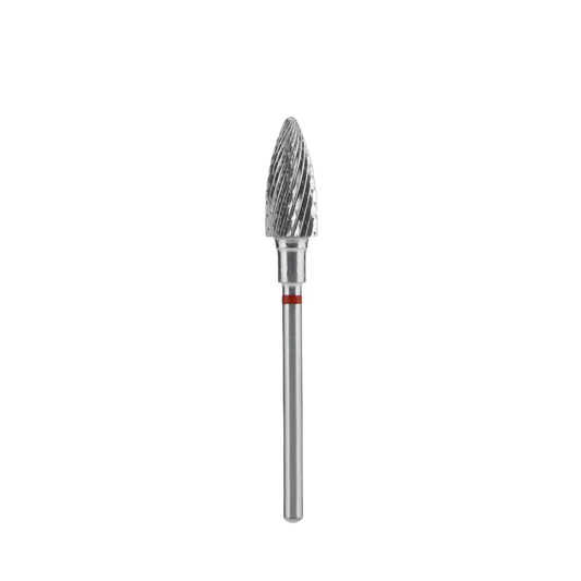 STALEKS - Carbide nail drill bit, "Pine Cone", red hard, 6/14mm (FT110r060/14) (#213)