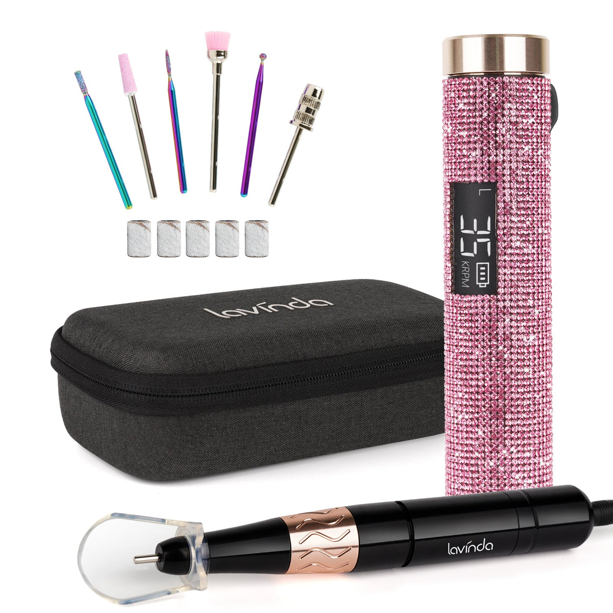 Wand™ Lite Nail Drill - Pink Diamond - 35,000 RPM Rechargeable