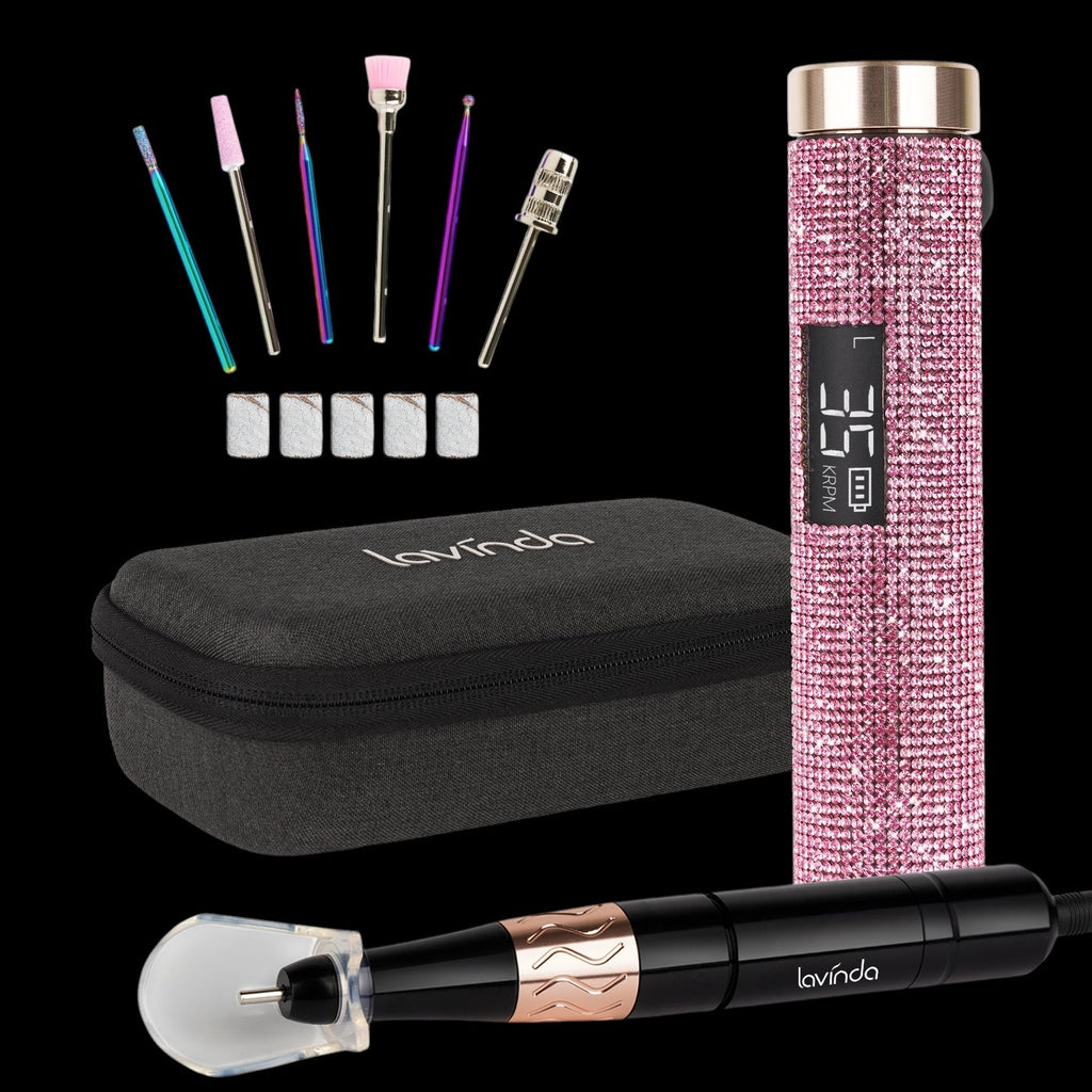 Wand™ Lite Nail Drill - Pink Diamond - 35,000 RPM Rechargeable by Lavinda