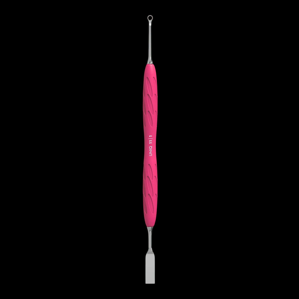 Manicure Pusher With Silicone Handle "Gummy" UNIQ 11 TYPE 1 (Flat Straight Pusher + Ring) PQ-11/1- STALEKS by kvadrat store