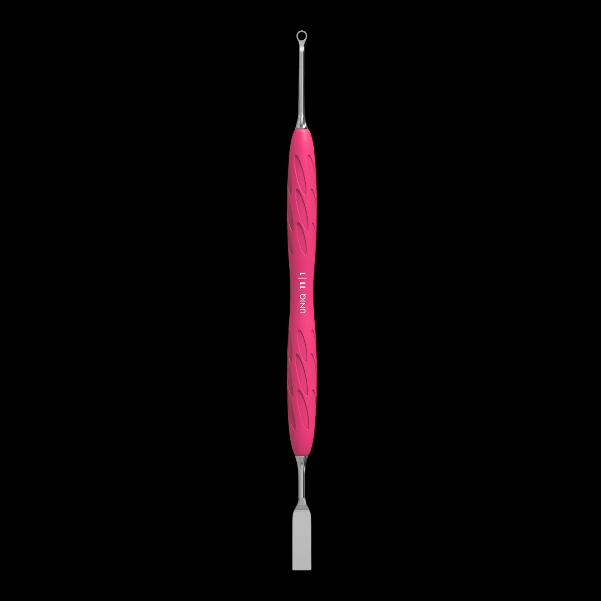 Manicure Pusher With Silicone Handle "Gummy" UNIQ 11 TYPE 1 (Flat Straight Pusher + Ring) PQ-11/1- STALEKS by kvadrat store