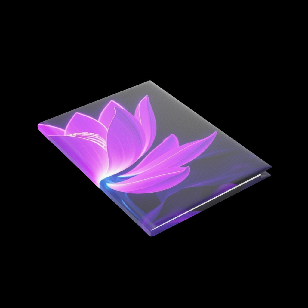 Royal Aura: Lotus Flower Hardcover Notebook with Puffy Covers by Printify