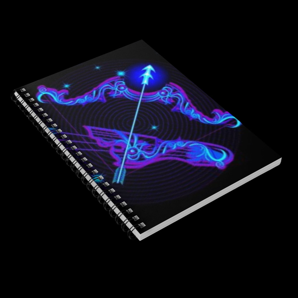 Bleu Aura: Sagittarius Spiral Notebook - Ruled Line - AetherLux.Shop