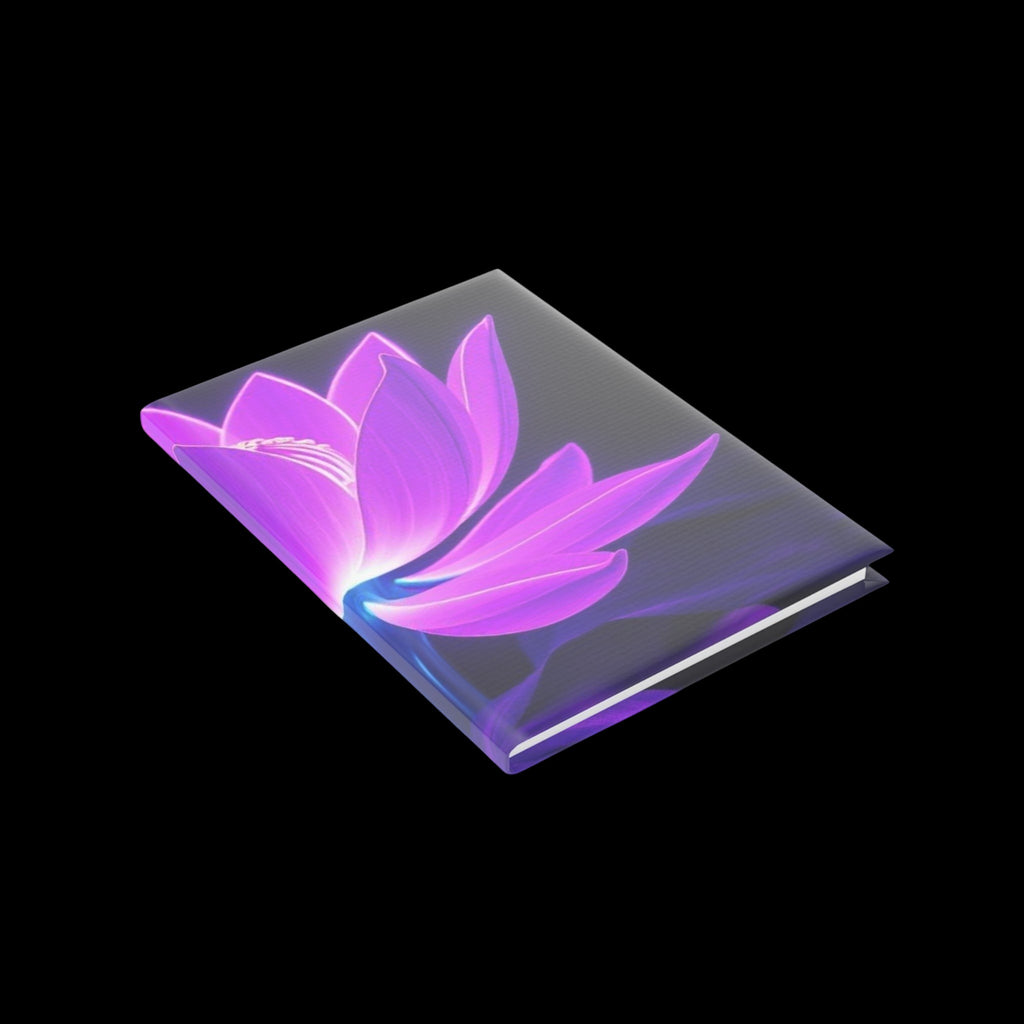 Royal Aura: Lotus Flower Hardcover Notebook with Puffy Covers by Printify