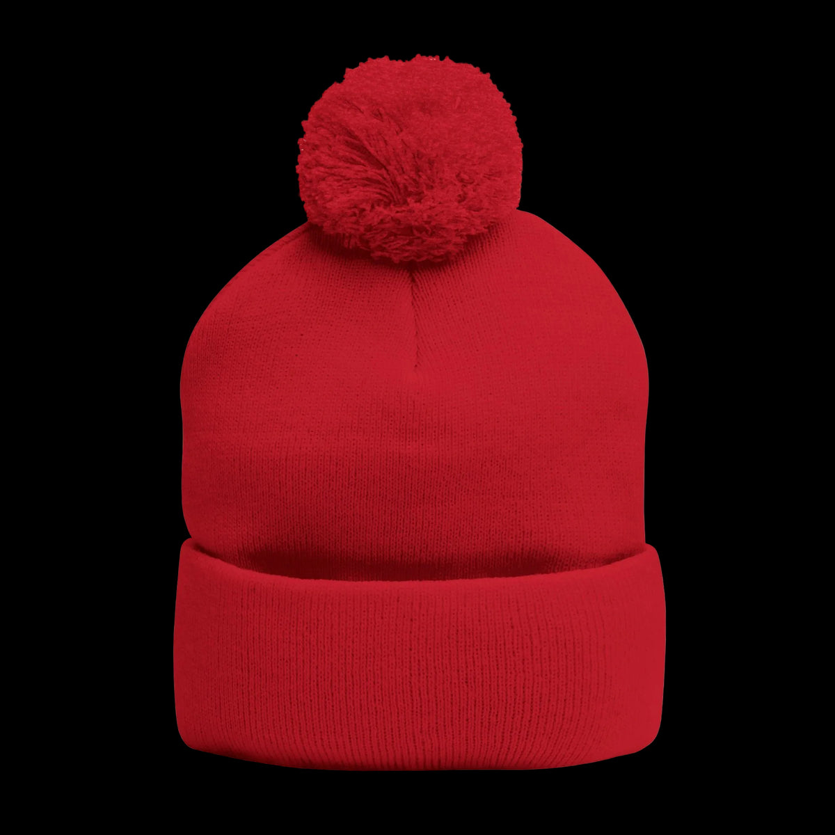 777 Pom-Pom Knit Cap — Red - AetherLux.Shop
