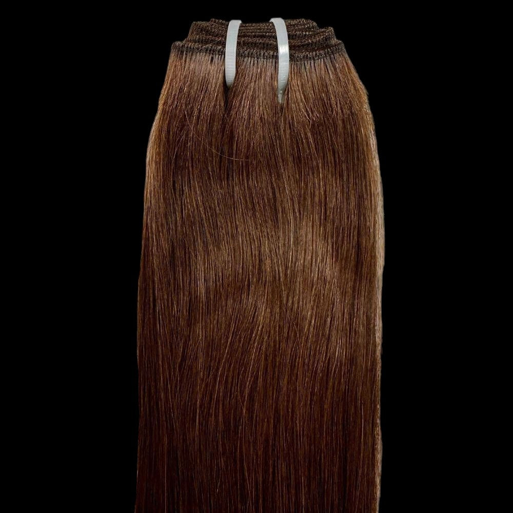 Raw Dark Brown Straight 100% Human Hair Bundles by Private Label