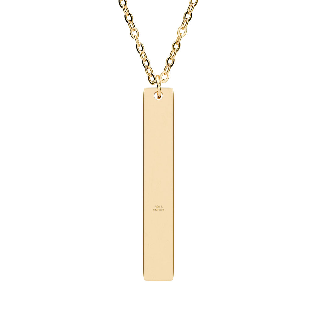 Personalized Vertical Bar Necklace, Custom Engraved Jewelry, Unique Gift for Her, Minimalist Necklace, Birthday, Anniversary, Love Token