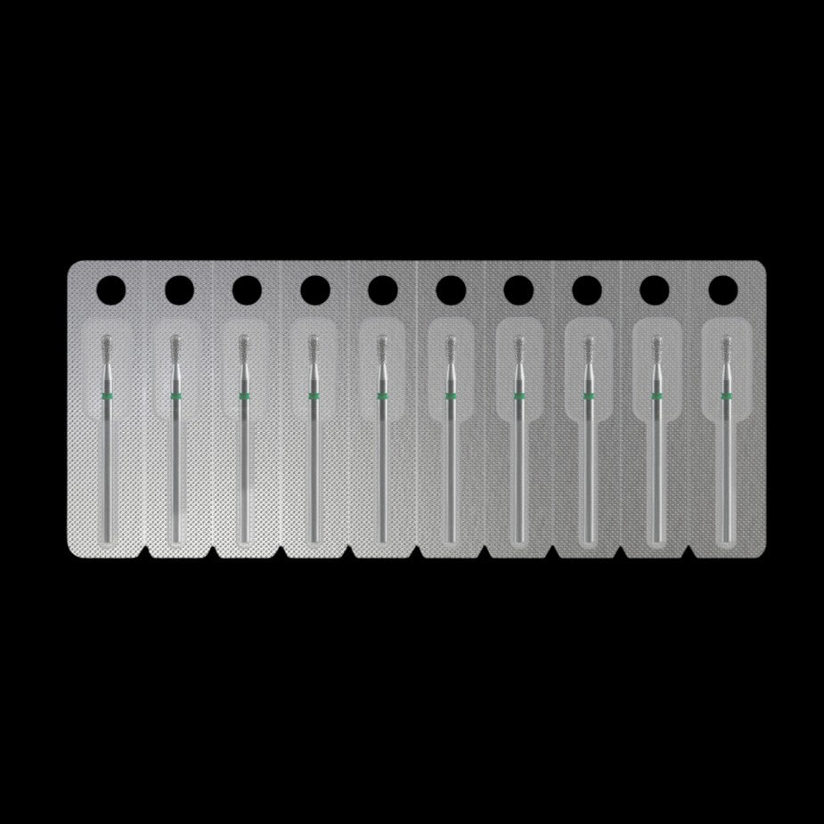 STALEKS - Diamond nail drill bit, "Match", green, EXPERT 2.3/5 mm (FA120G023/5) by kvadrat store