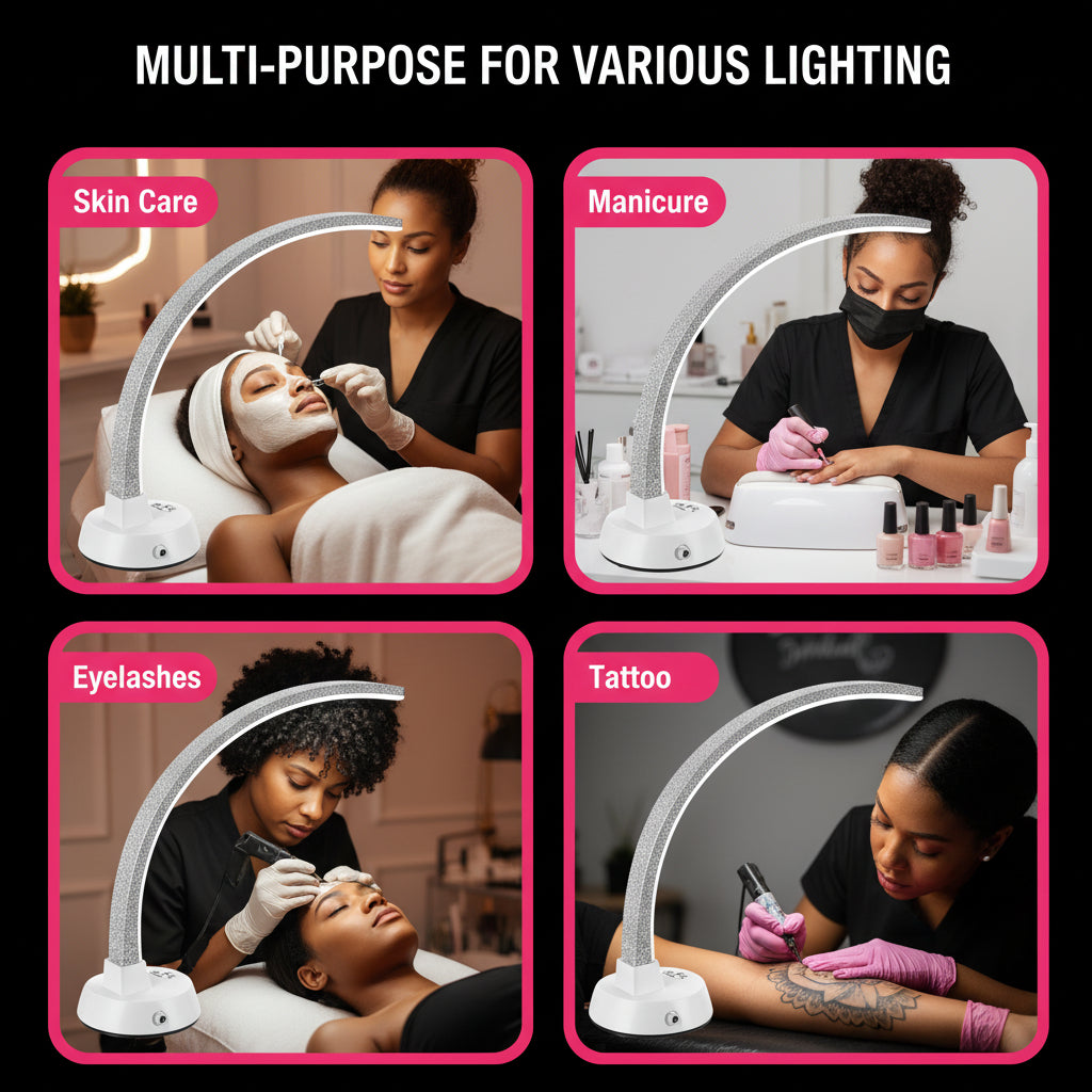 ArcGlow™ Half Moon Foldable Nail Lamp - Diamond - 3000–6000K Adjustable by Lavinda