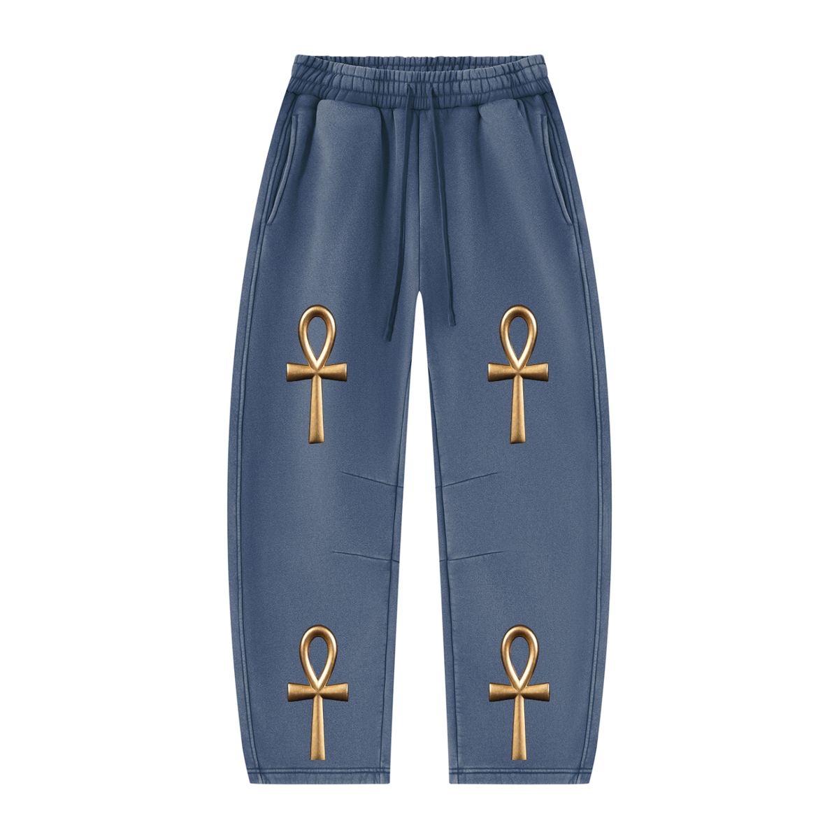 Unisex Vintage Wash Barrel Leg Fleece Sweatpants