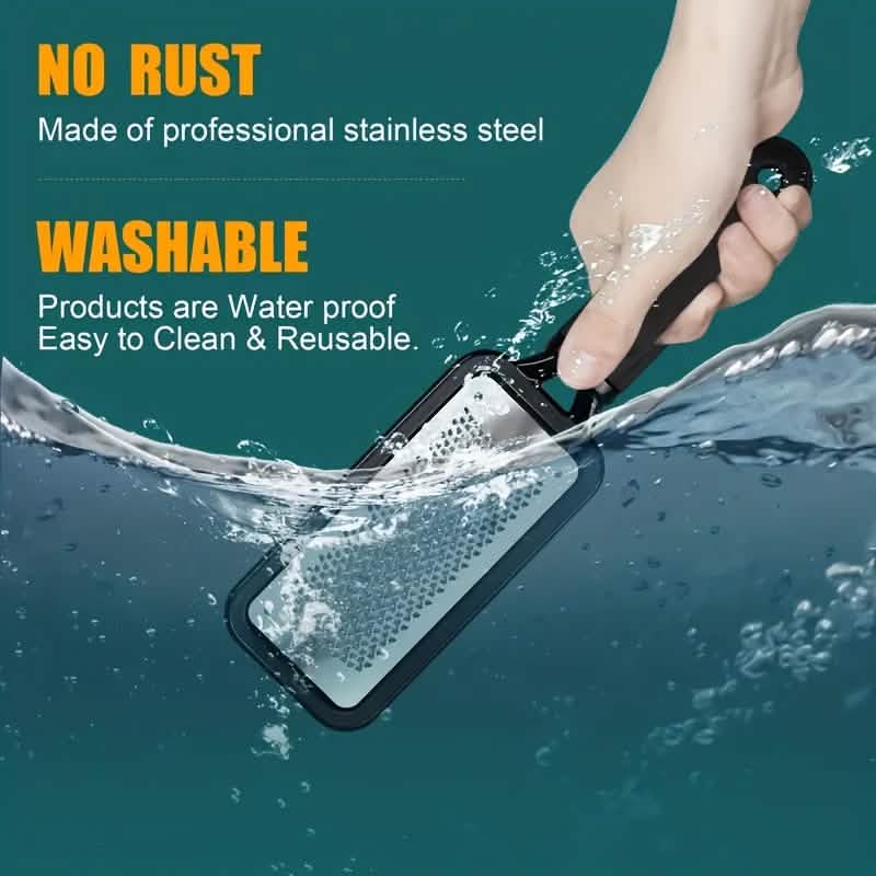 4-Piece Stainless Steel Foot File Set – Callus & Dead Skin Remover by DailySale