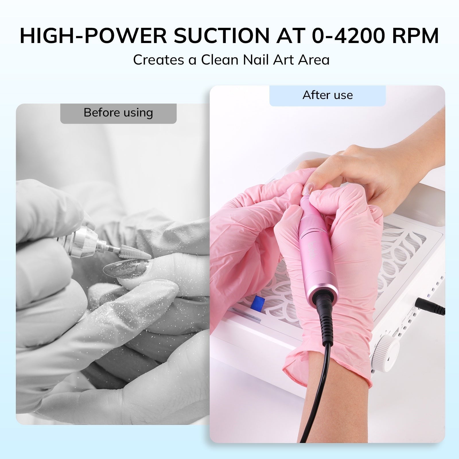 Pure™ Lite Nail Dust Collector - White by Lavinda
