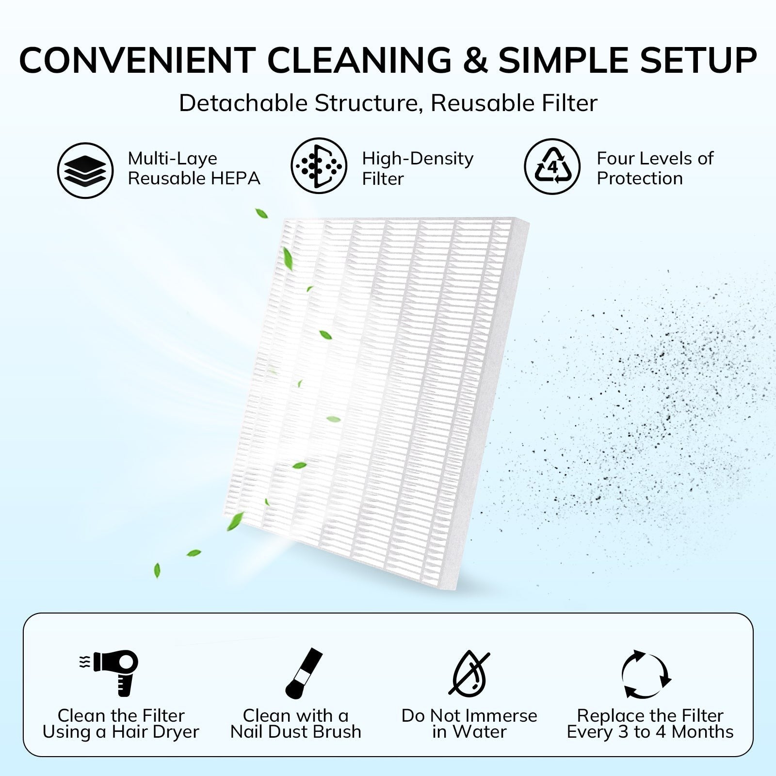 Pure™ Lite Nail Dust Collector - White by Lavinda