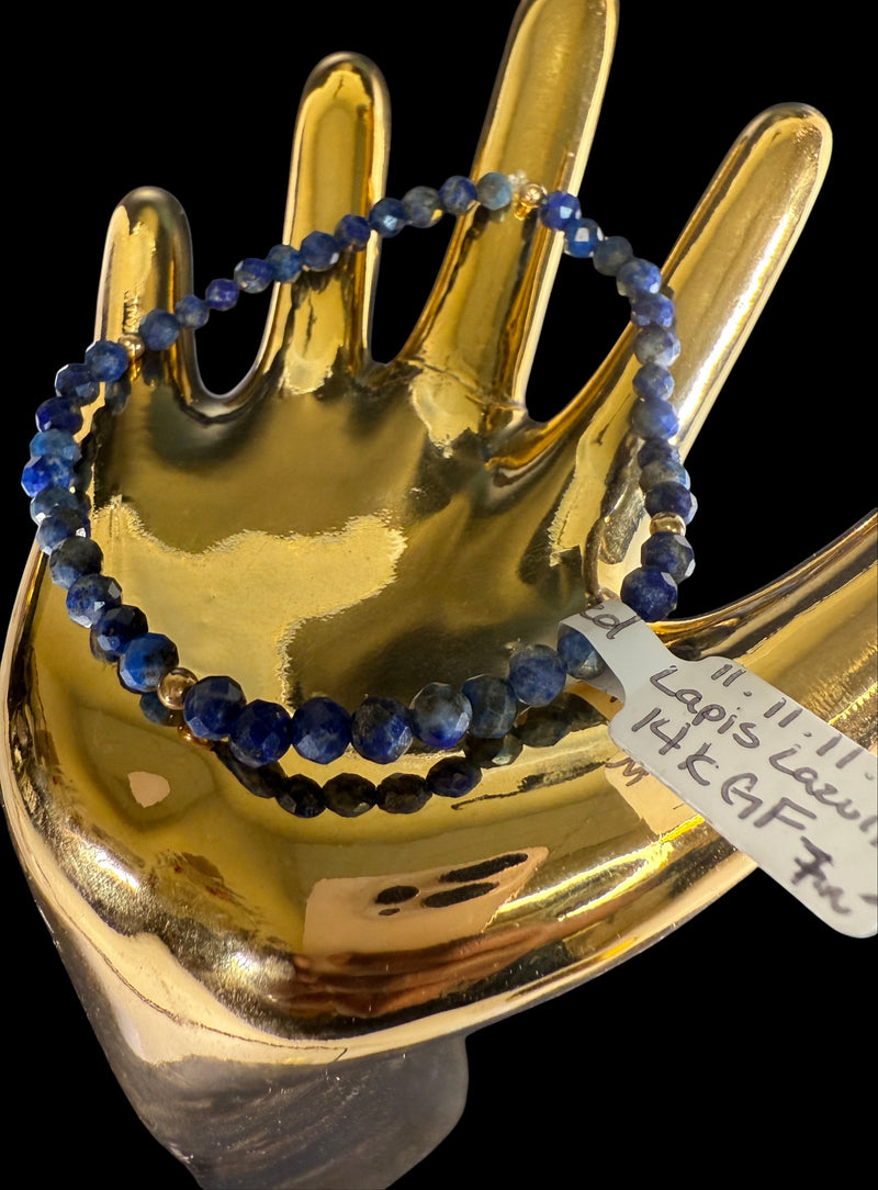 4mm Lapis Lazuli Bracelet 14KGF by The Good Shaman