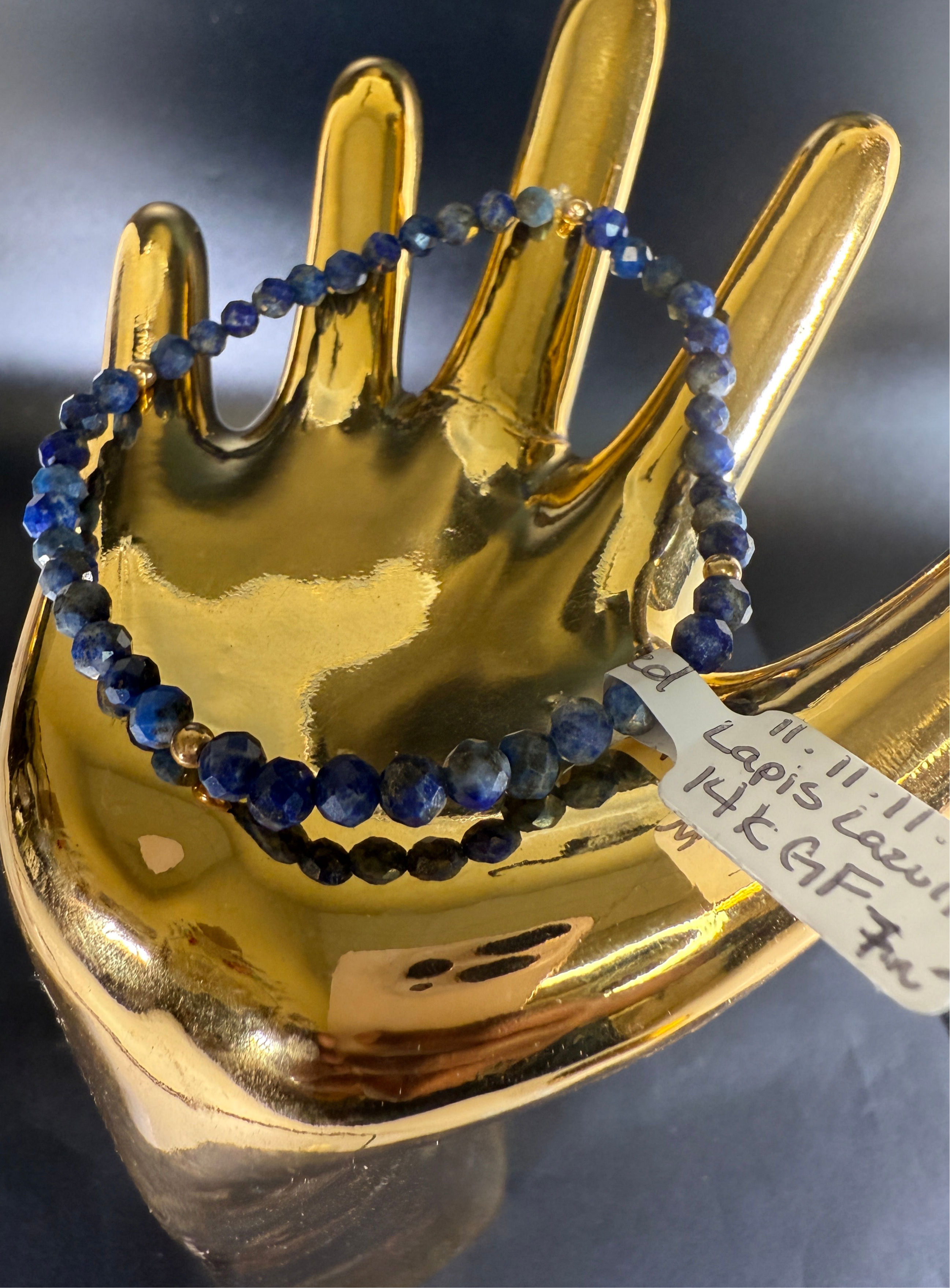 4mm Lapis Lazuli Bracelet 14KGF by The Good Shaman