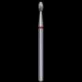 DIAMOND NAIL DRILL BIT, "OLIVE", RED, HEAD DIAMETER 2.5 MM/WORKING PART 5 MM (FA130R025/5) - STALEKS™ by kvadrat store