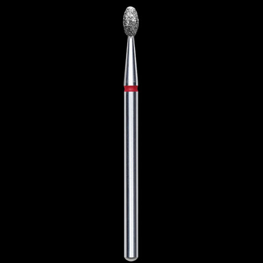 DIAMOND NAIL DRILL BIT, "OLIVE", RED, HEAD DIAMETER 2.5 MM/WORKING PART 5 MM (FA130R025/5) - STALEKS™ by kvadrat store