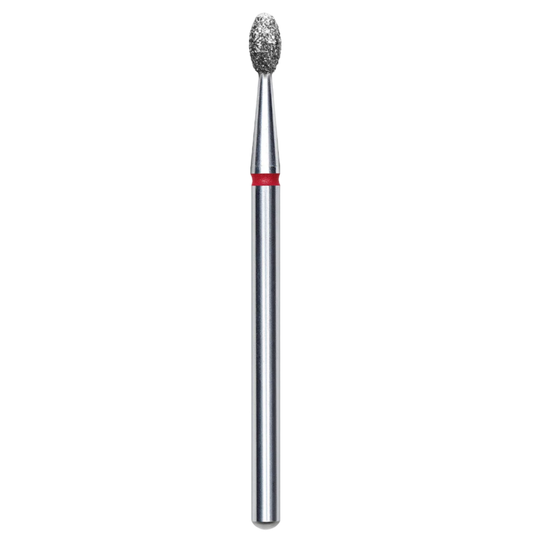 DIAMOND NAIL DRILL BIT, "OLIVE", RED, HEAD DIAMETER 2.5 MM/WORKING PART 5 MM (FA130R025/5) - STALEKS™