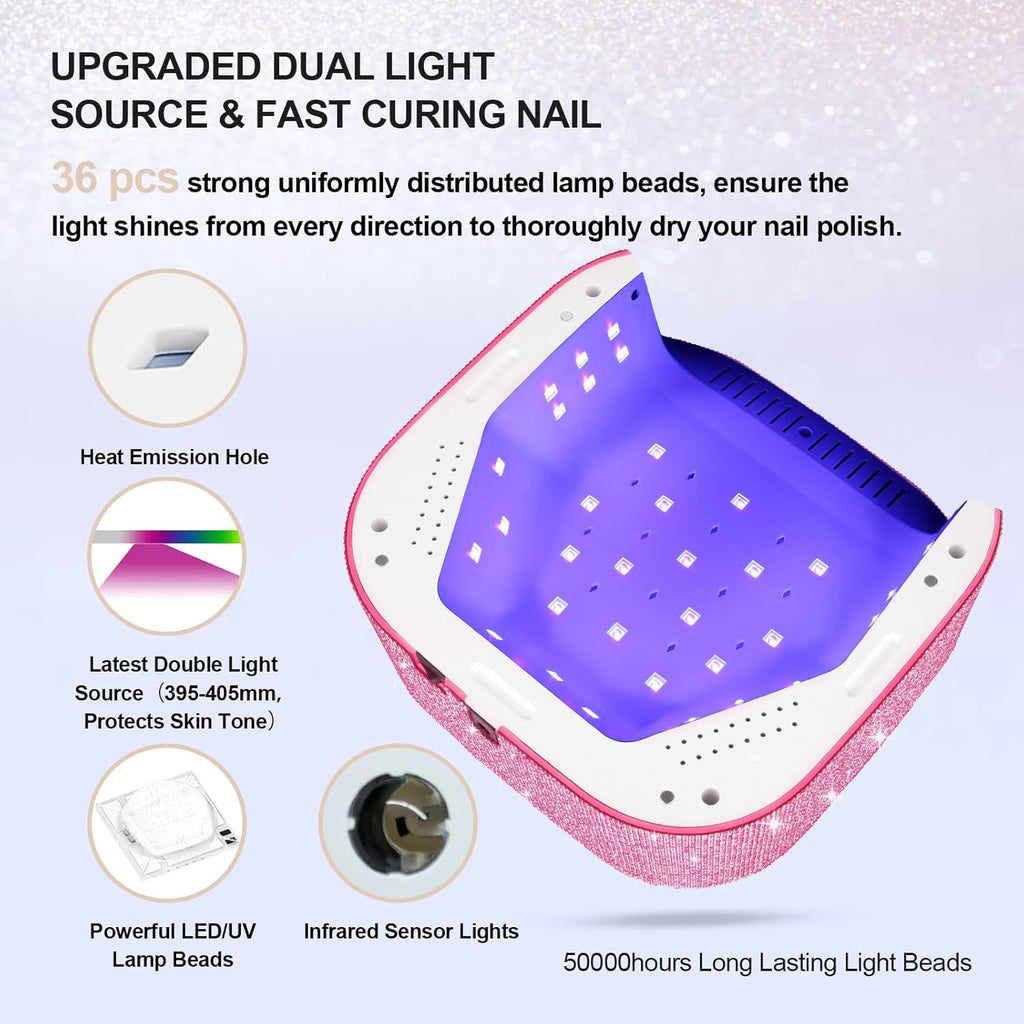 Crown™ Nail Lamp & Wand™ Lite Drill Bundle - Pink Diamond by Lavinda