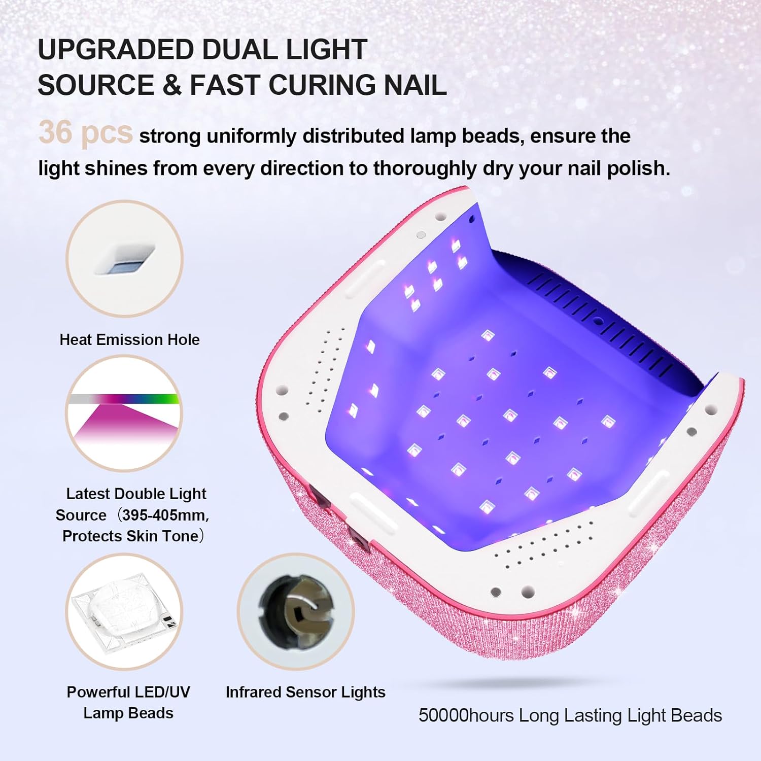 Crown™ Nail Lamp & Wand™ Lite Drill Bundle - Pink Diamond by Lavinda