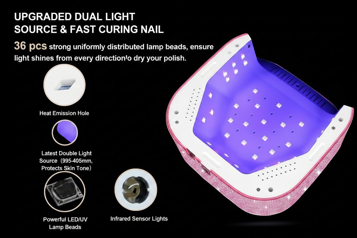Crown™ Nail Lamp & Wand™ Lite Drill Bundle - Pink Diamond by Lavinda