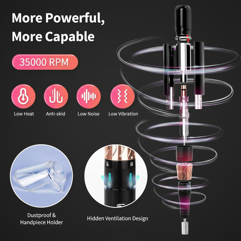 Crown™ Nail Lamp & Wand™ Lite Drill Bundle - Crystal Diamond by Lavinda