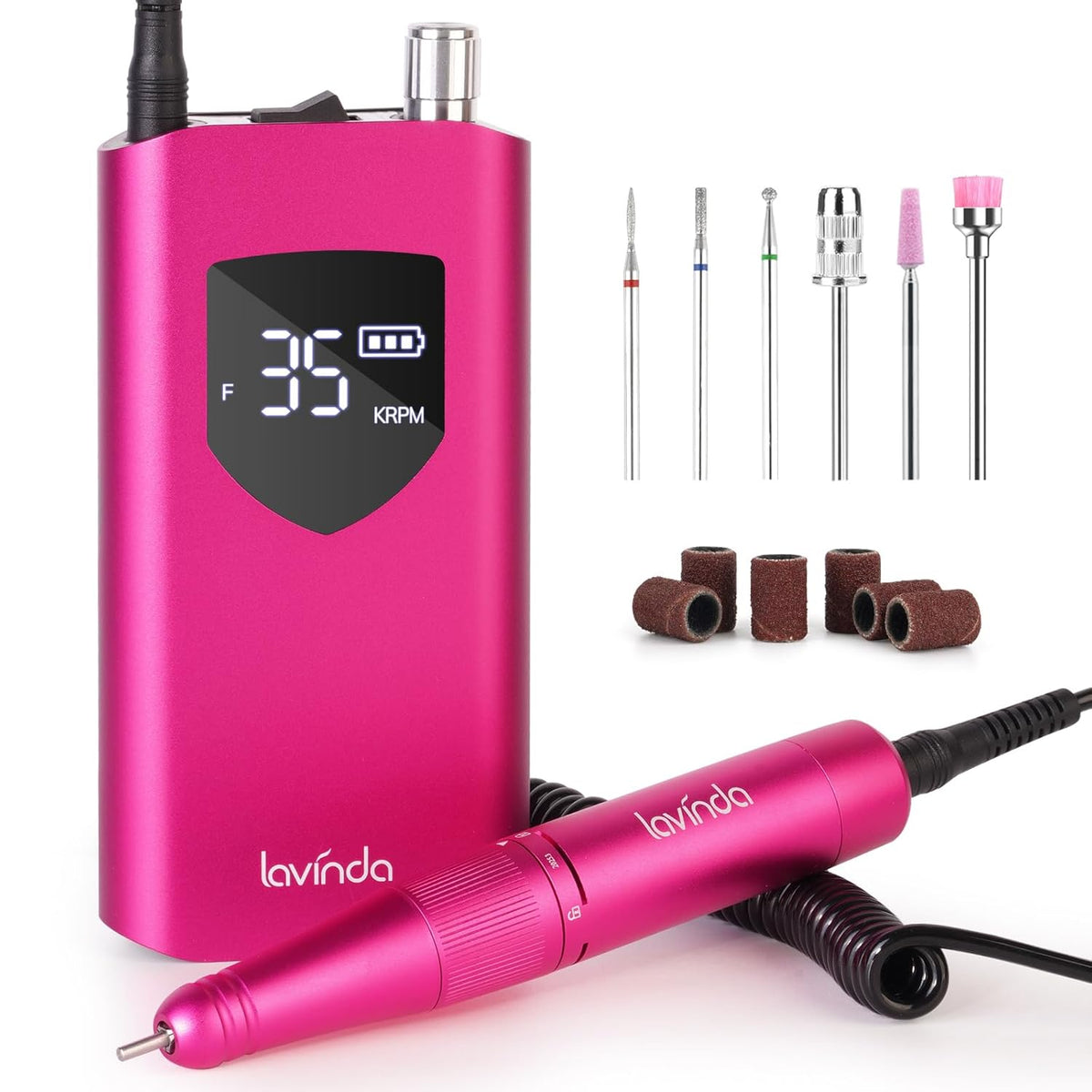 Wand™ Ease Nail Drill - Viva Magenta - 35,000 RPM Rechargeable