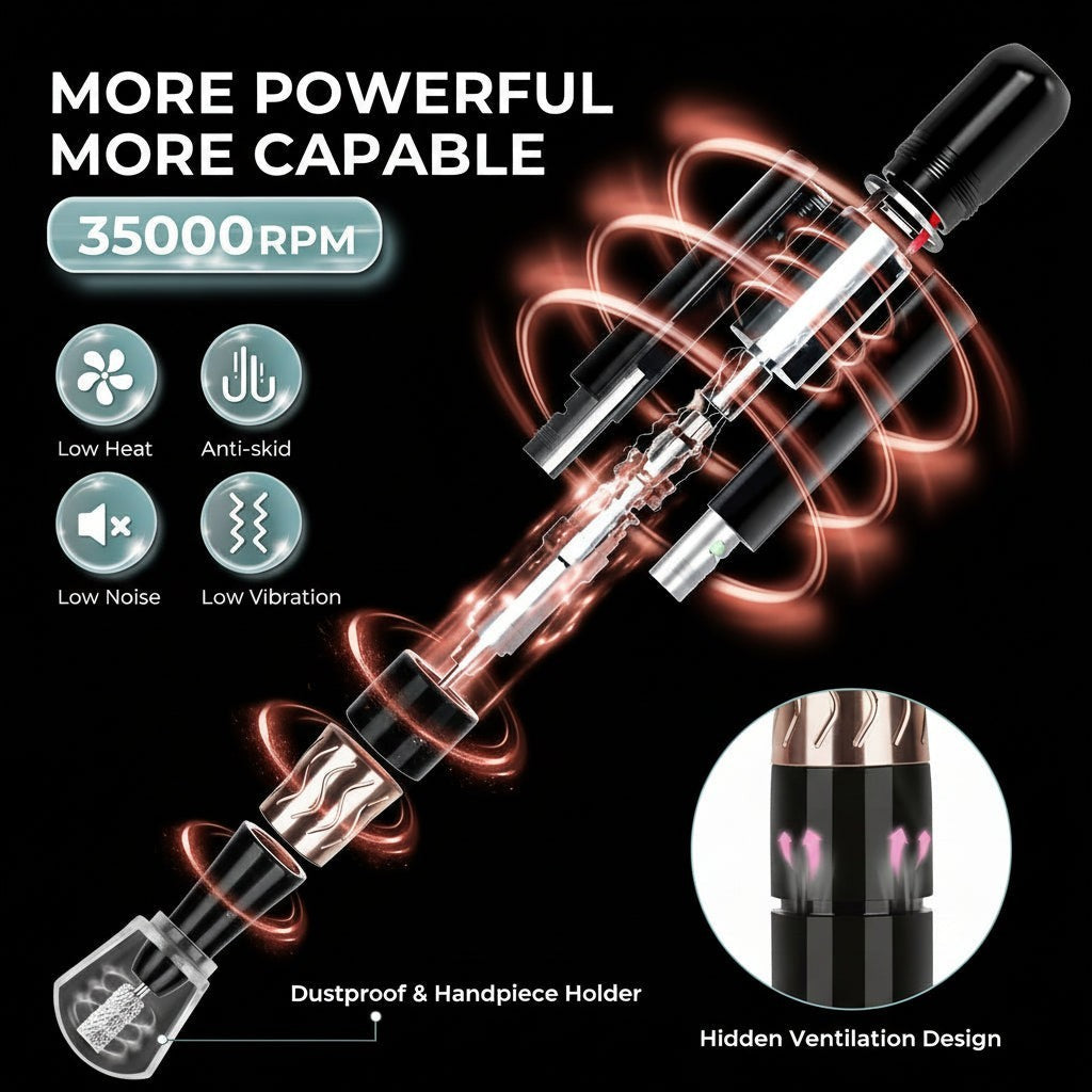Crown™ Nail Lamp & Wand™ Lite Drill Bundle - Pink Diamond by Lavinda