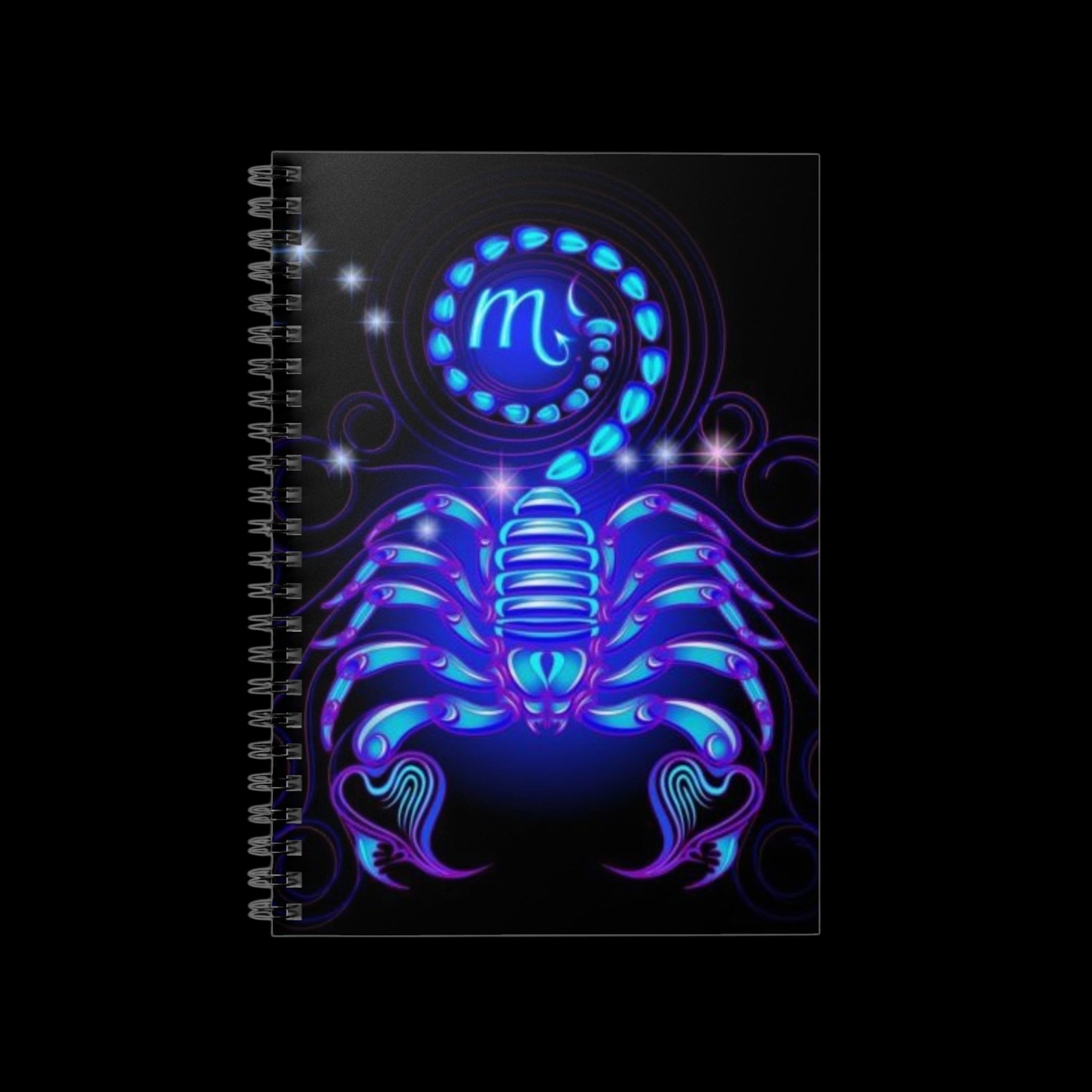 Bleu Aura: Scorpio Spiral Notebook - Ruled Line by Printify