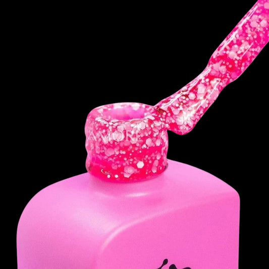 DNKa Cover Base #0065 Kiss Pink with Flakes, 12 ml by kvadrat store