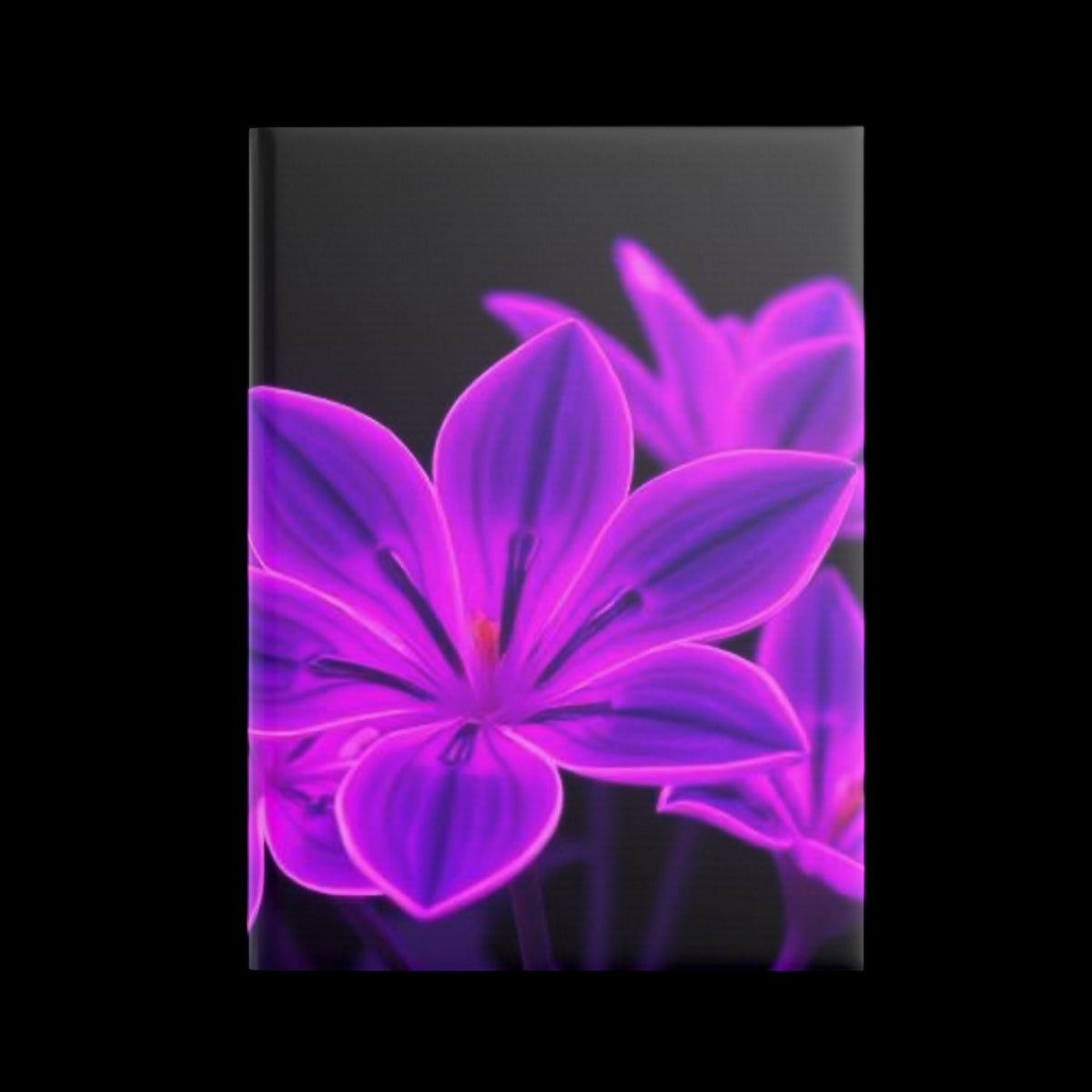 Royal Aura: Dark Flowers Hardcover Notebook with Puffy Covers - AetherLux.Shop