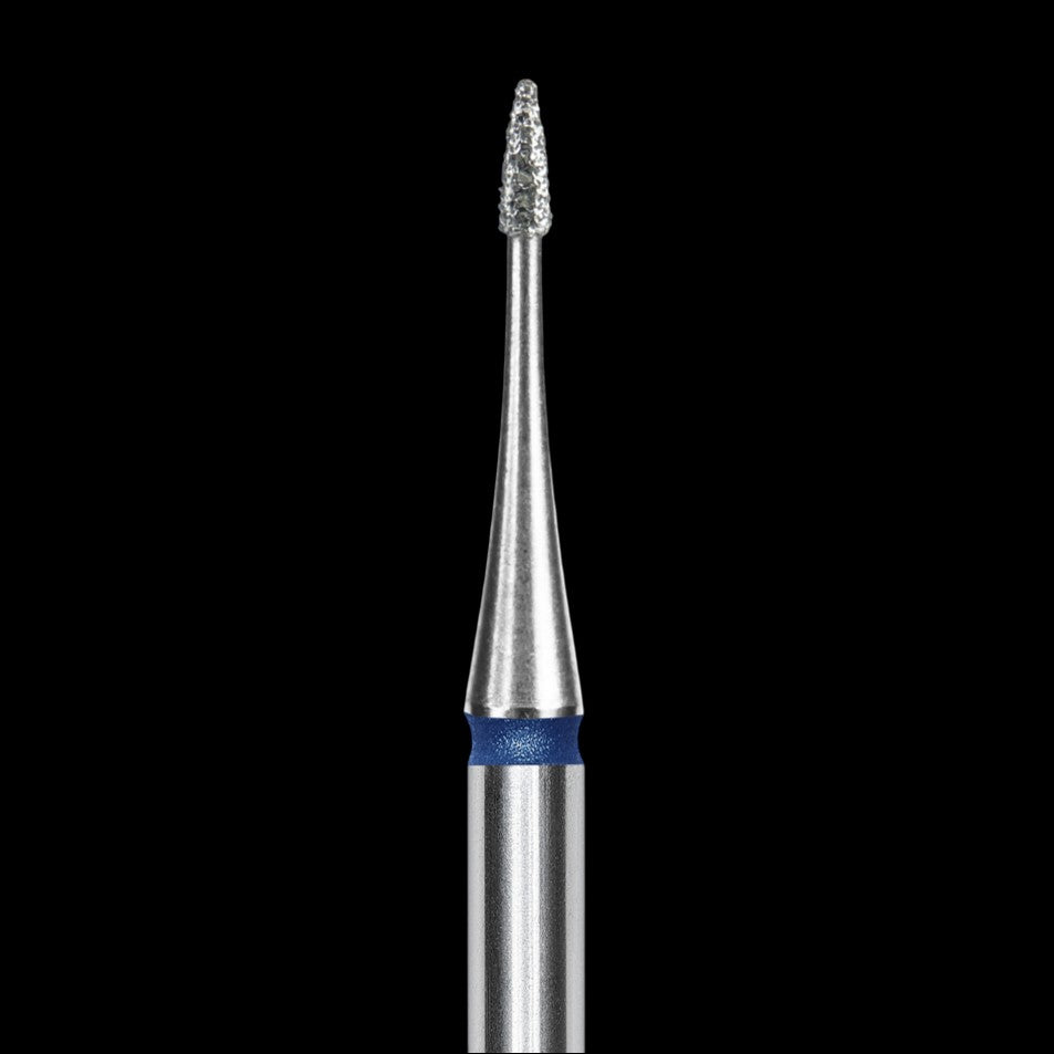 STALEKS - Diamond nail drill bit, "Flame" mini, blue, EXPERT 1/3 mm (FA12B010/3) by kvadrat store