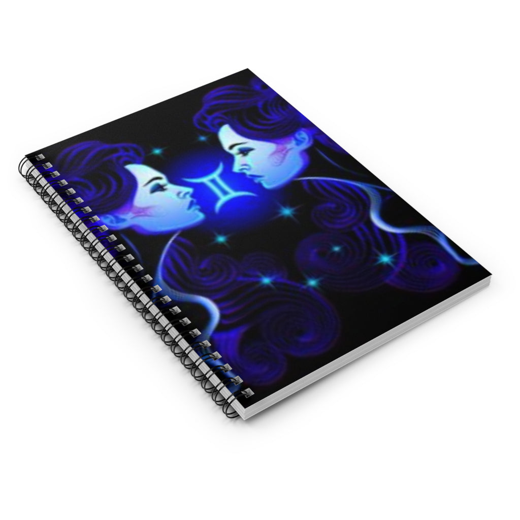 Bleu Aura: Gemini Spiral Notebook - Ruled Line