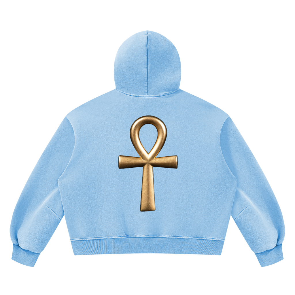 Unisex Vintage Wash Boxy Fleece Hoodie
