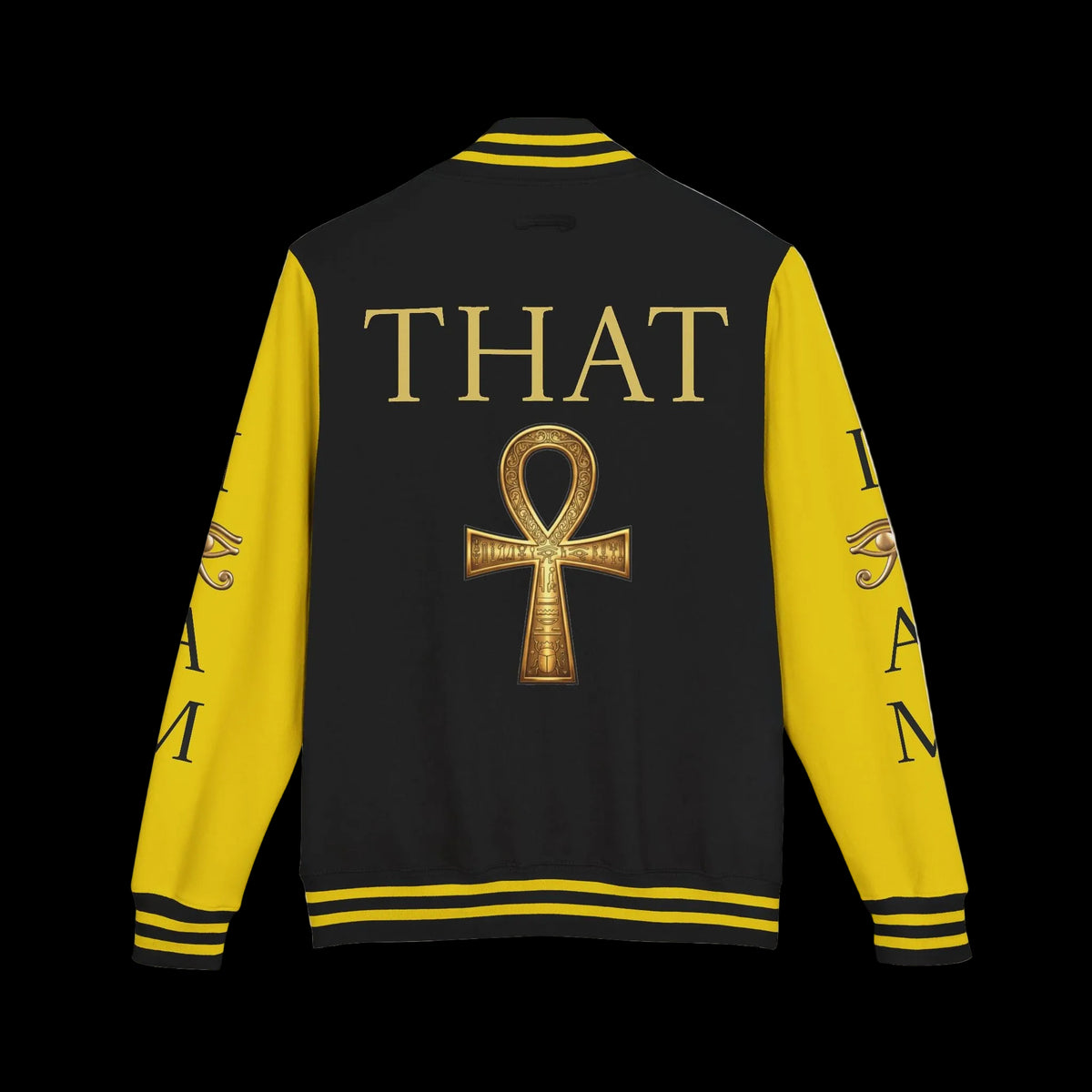 I Am That I Am Ankh Letterman Jacket - AetherLux.Shop