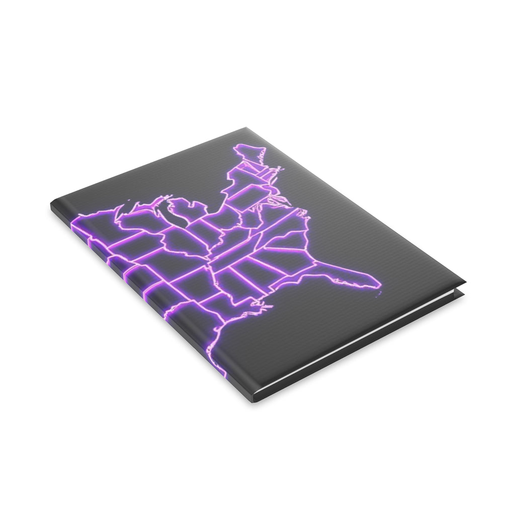 Royal Aura: America Hardcover Notebook with Puffy Covers by Printify
