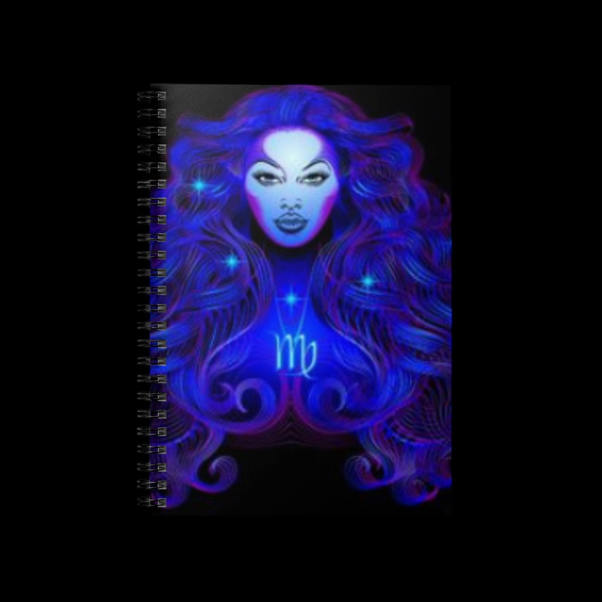 Bleu Aura: Virgo Spiral Notebook - Ruled Line by Printify