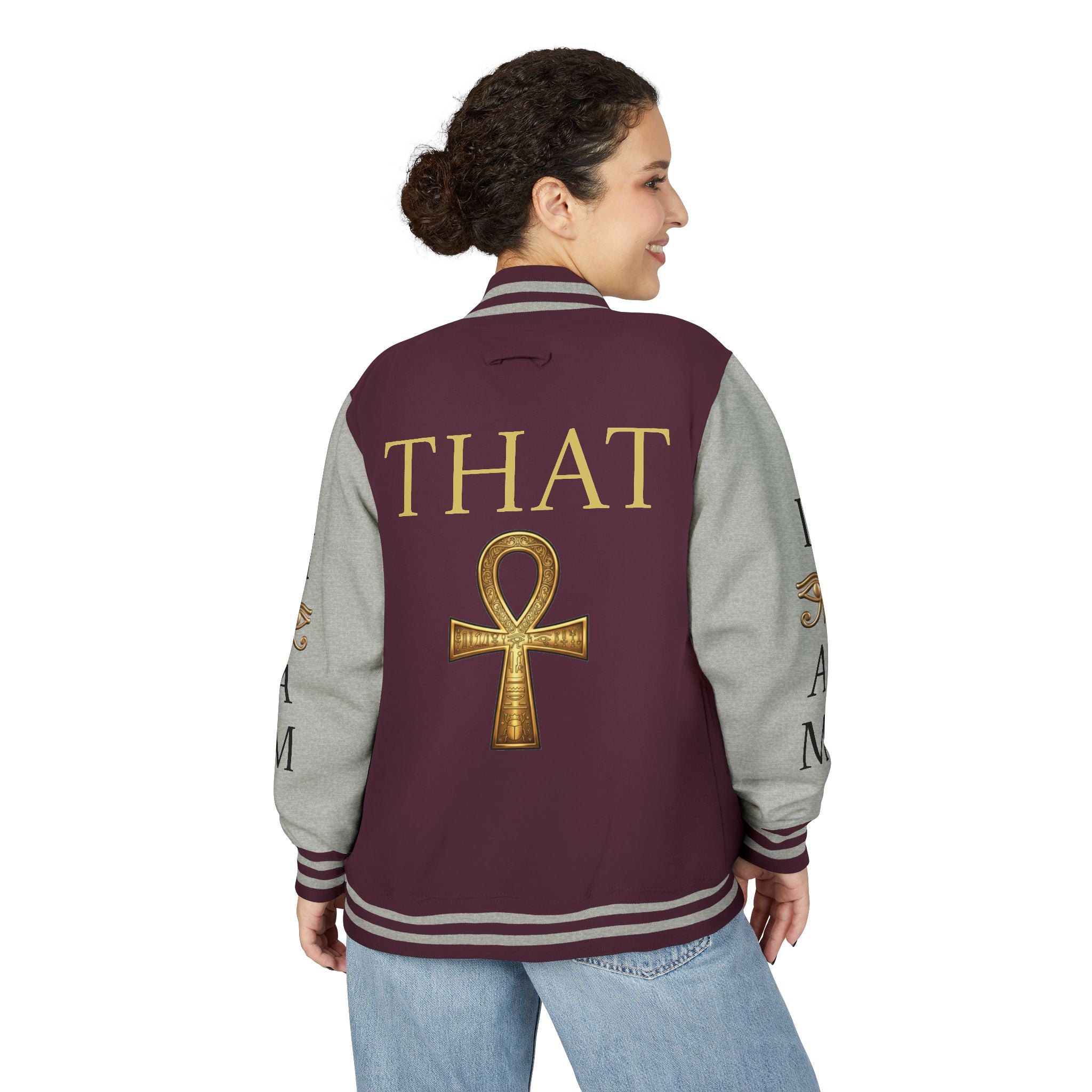 I Am That I Am Ankh Letterman Jacket