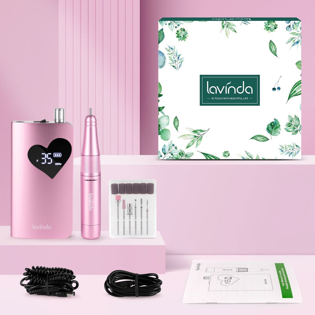 Wand™ Air Nail Drill - Pink - 35,000 RPM Rechargeable by Lavinda