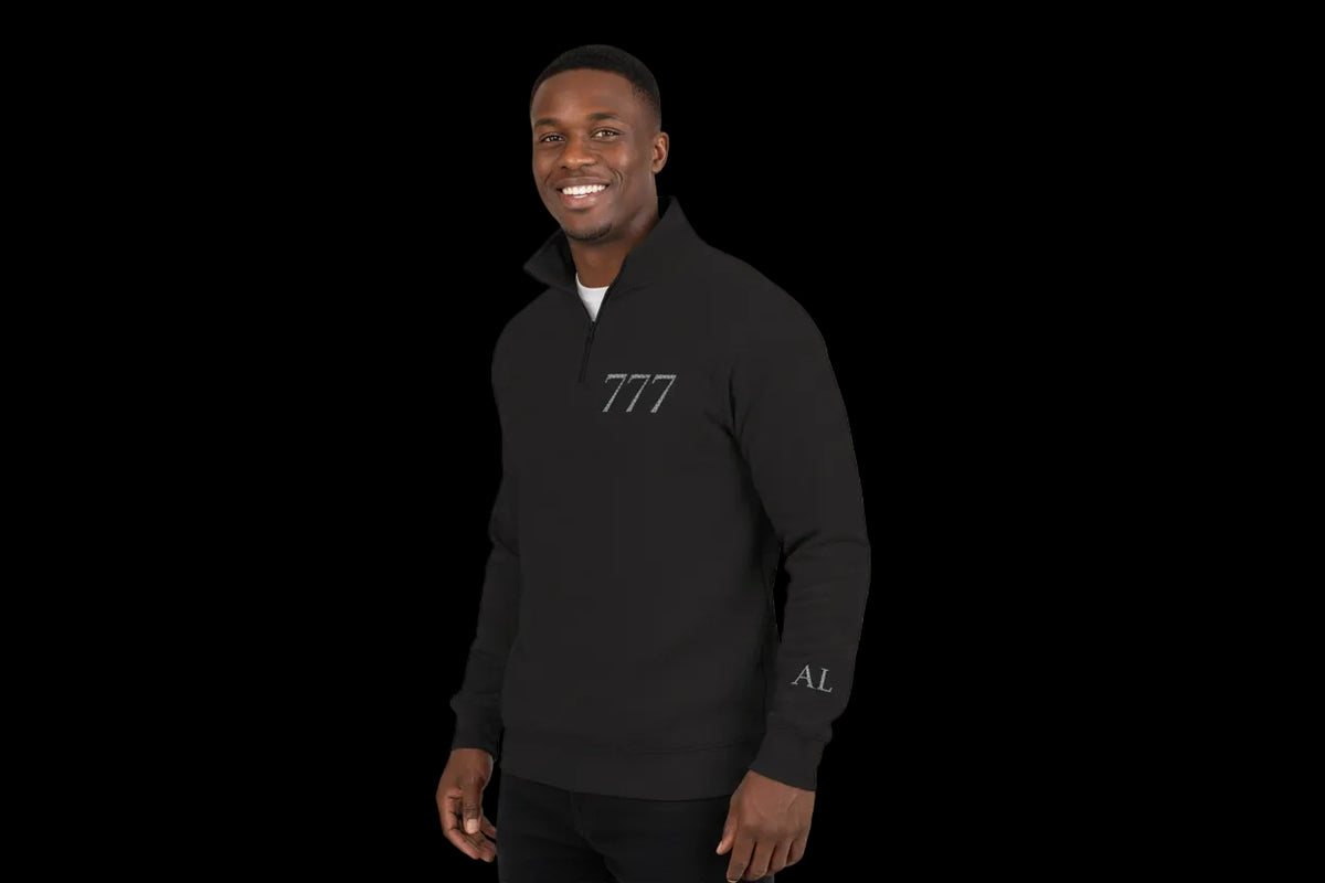 777 Fleece Pullover — Grey Half - AetherLux.Shop