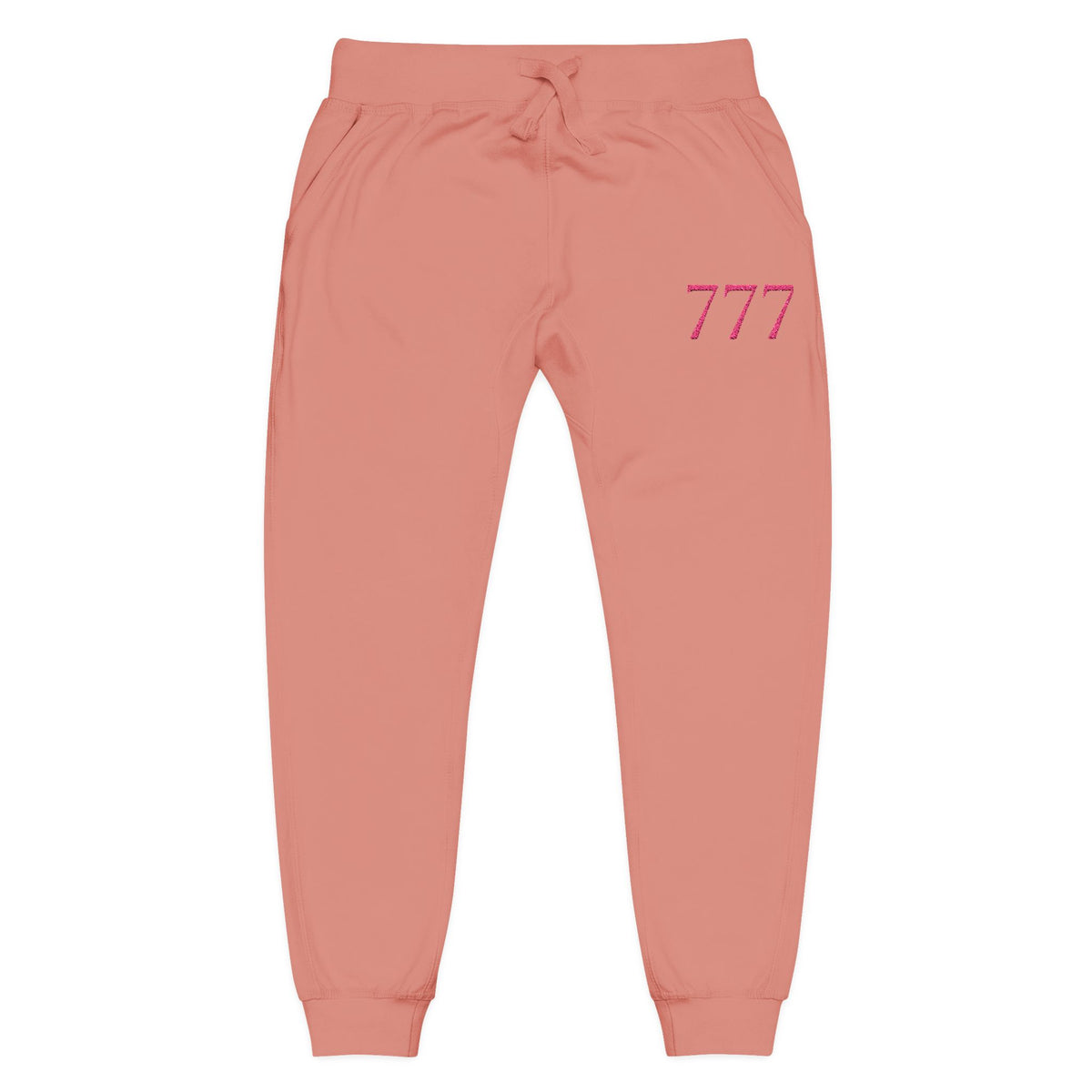 777 Fleece Sweatpants — Dusty Rose - AetherLux.Shop