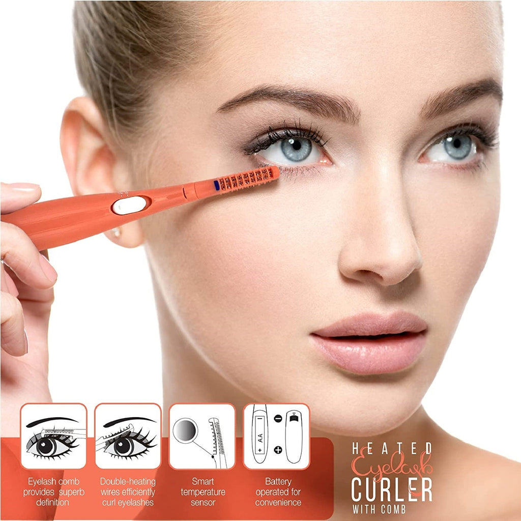 Heated Eyelash Curler With Comb, Provides Long Lasting Curl In Seconds by Pursonic by VYSN