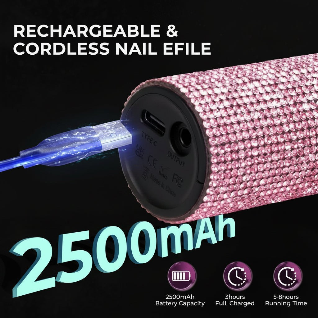 Crown™ Nail Lamp & Wand™ Lite Drill Bundle - Pink Diamond by Lavinda