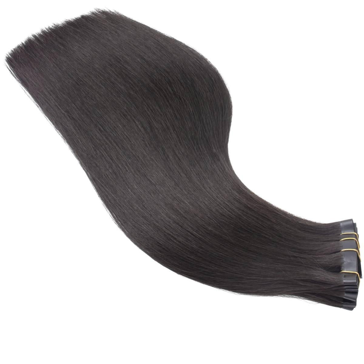 Raw Straight Seamless Clip-In 100% Human Hair Extensions by Private Label