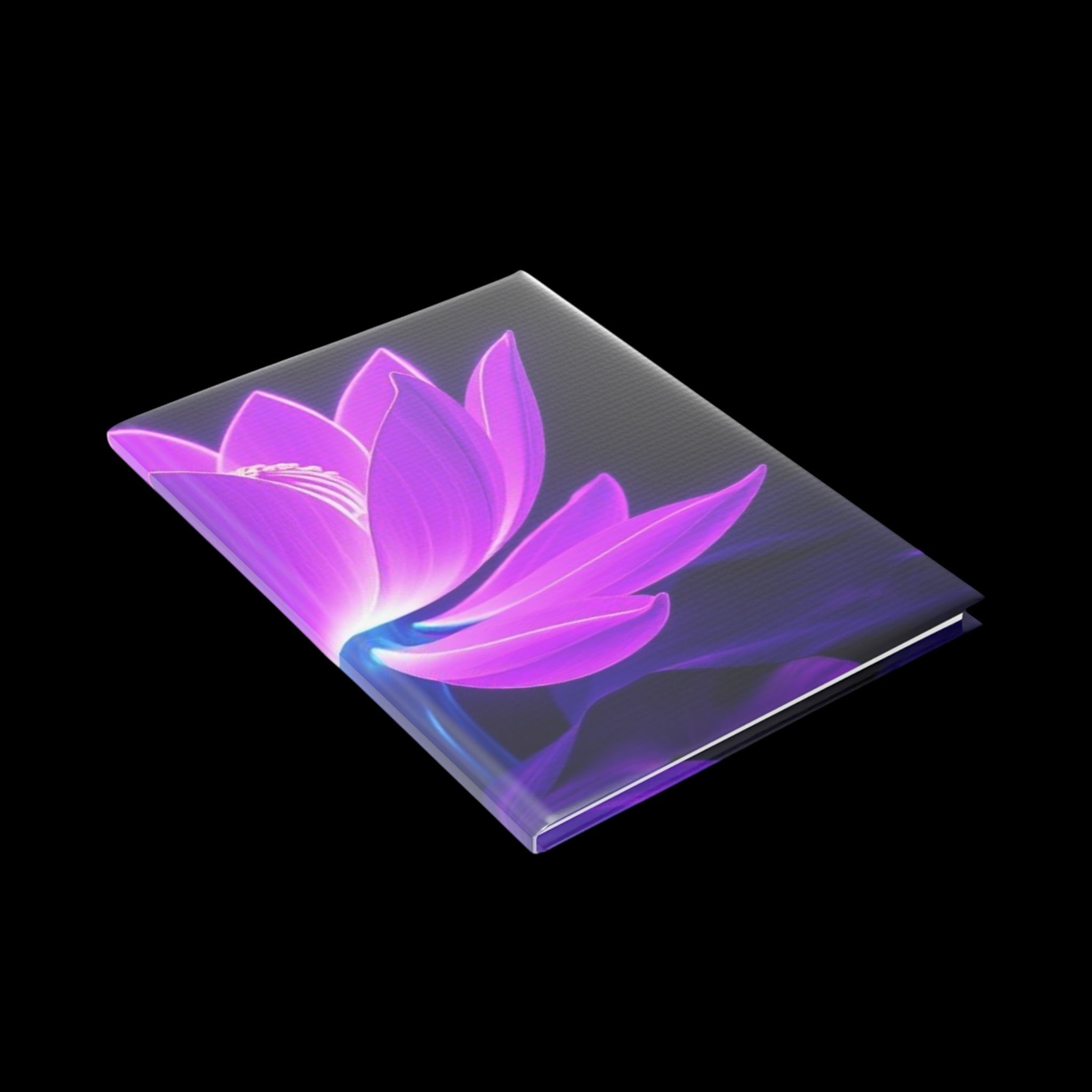 Royal Aura: Lotus Flower Hardcover Notebook with Puffy Covers by Printify