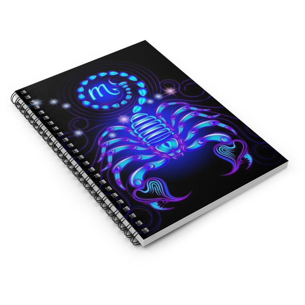 Bleu Aura: Scorpio Spiral Notebook - Ruled Line