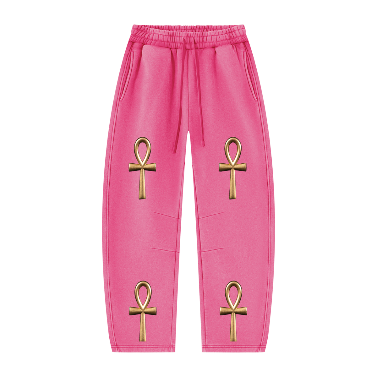 Unisex Vintage Wash Barrel Leg Fleece Sweatpants